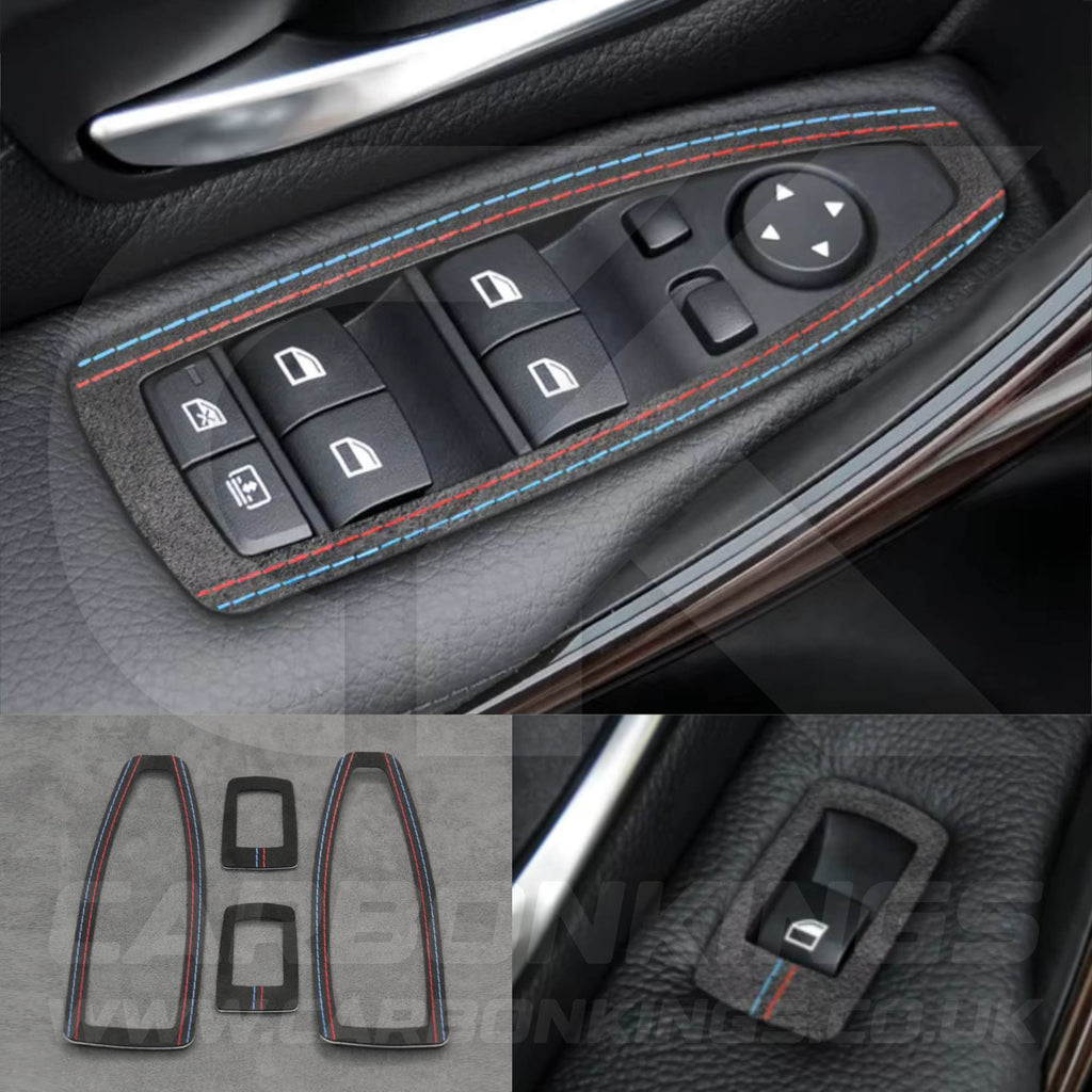 BMW Alcantara Window Switch Covers 1 3 4 Series F20 F30 F34 M135i M140i M335i M435i
