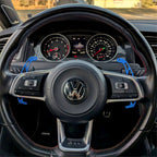Blue Alloy Extended Gear Shifter Paddles for Volkswagen VW Golf MK7 7.5 GTI GTD R TSI DSG