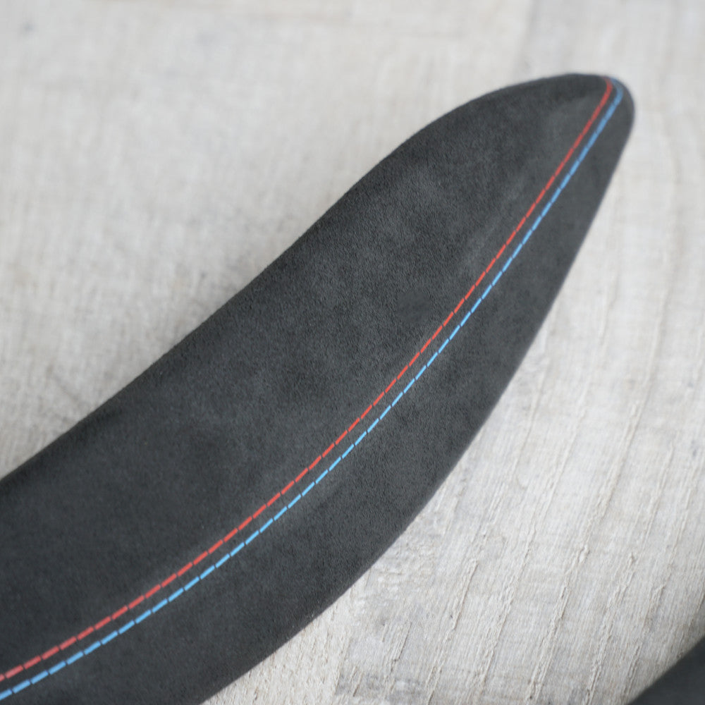 Alcantara Door Handle Covers Printed Red Blue Stitching BMW 3 4 Series F30 F31 F34 F32 F33 F36