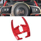 Red Alloy Extended Gear Shifter Paddles for Volkswagen VW Golf MK7 7.5 GTI GTD R TSI DSG