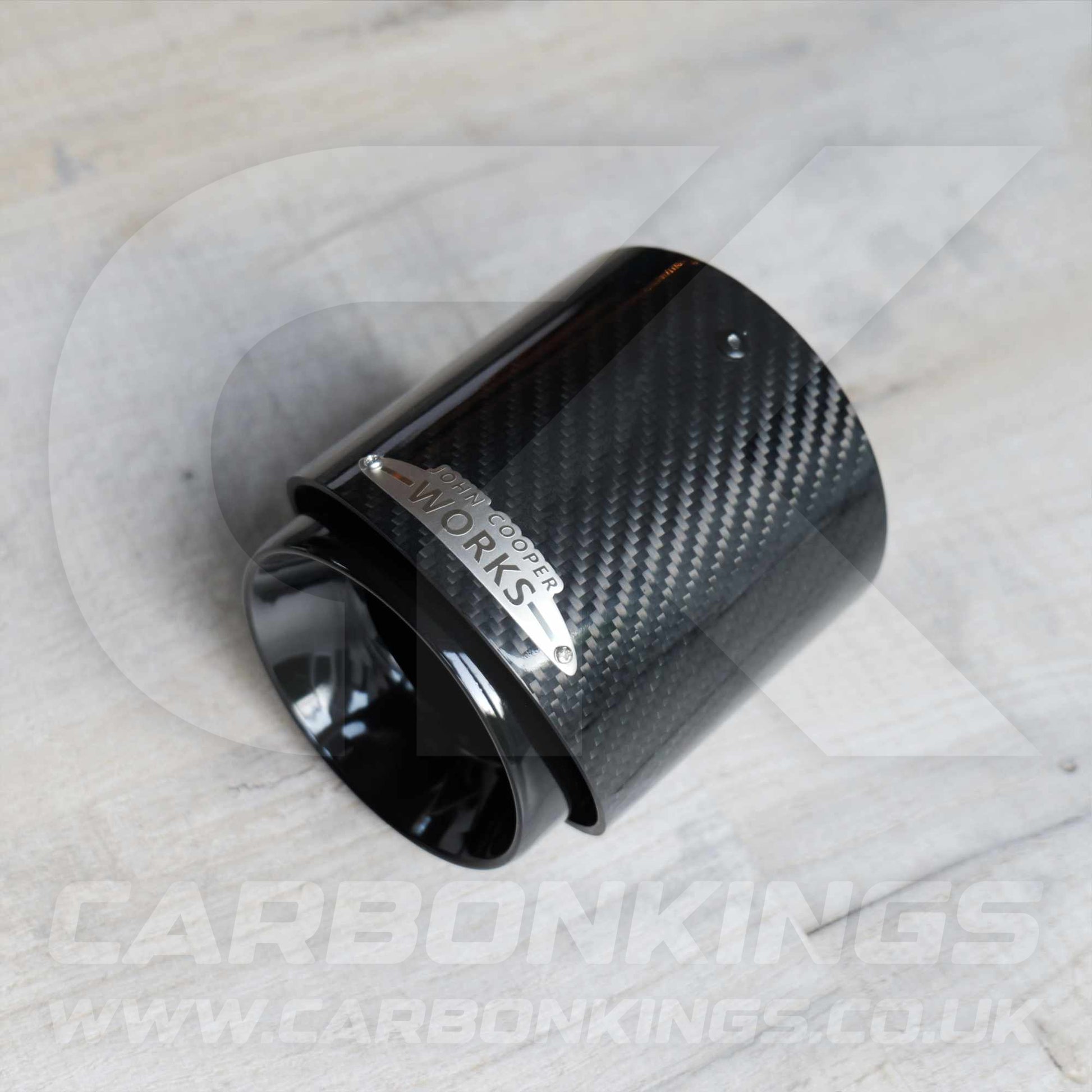 72mm Mini JCW Carbon Fibre / Black Exhaust Tip R55 R56 R57 R58 R59 R60 R61 Cooper