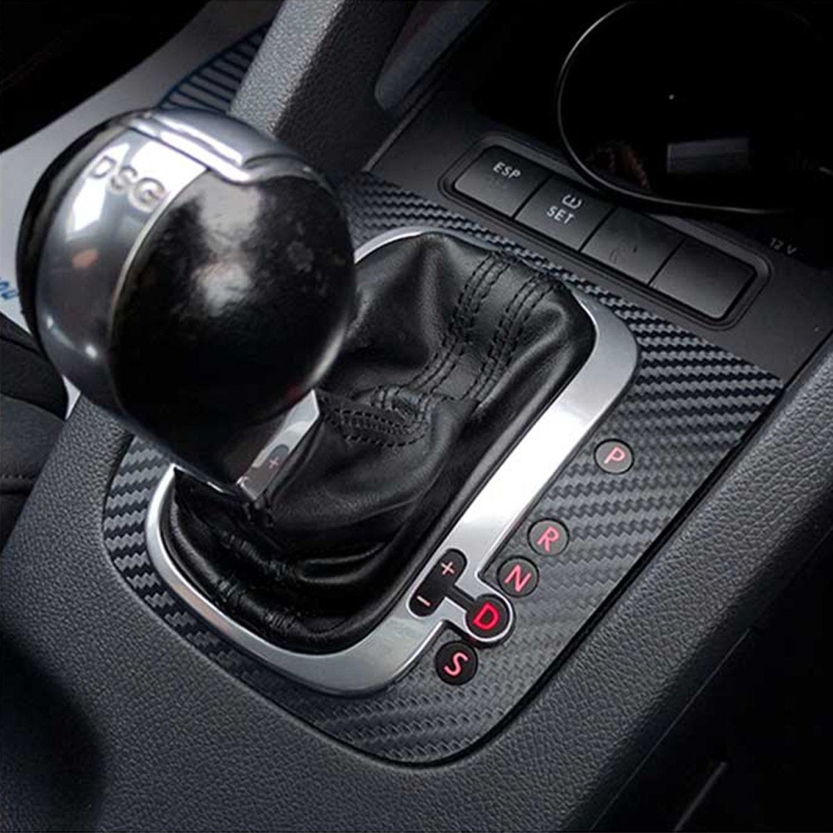 Carbon Fibre DSG Gear Knob Sticker for Volkswagen Golf R32 GTI GTD Scirocco MK5 MK6 - Interior Styling | Carbon Kings