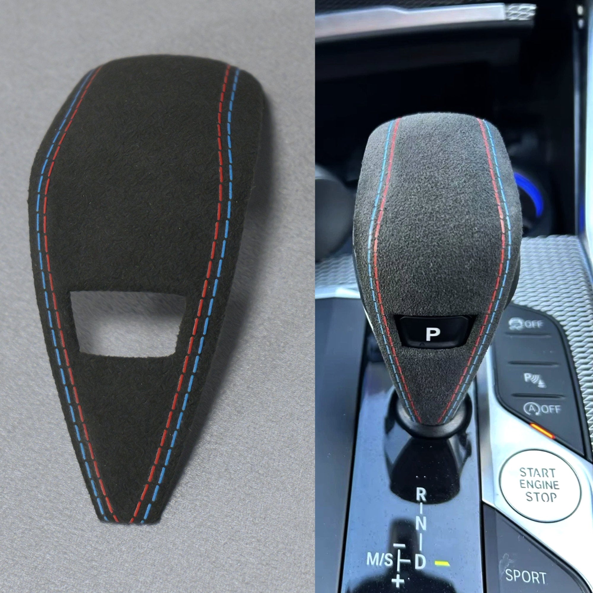 Alcantara Gear Shift Knob Cover for BMW 2 3 4 Series G22 G23 G26 Z4 G29 X3 X4 G01 G02