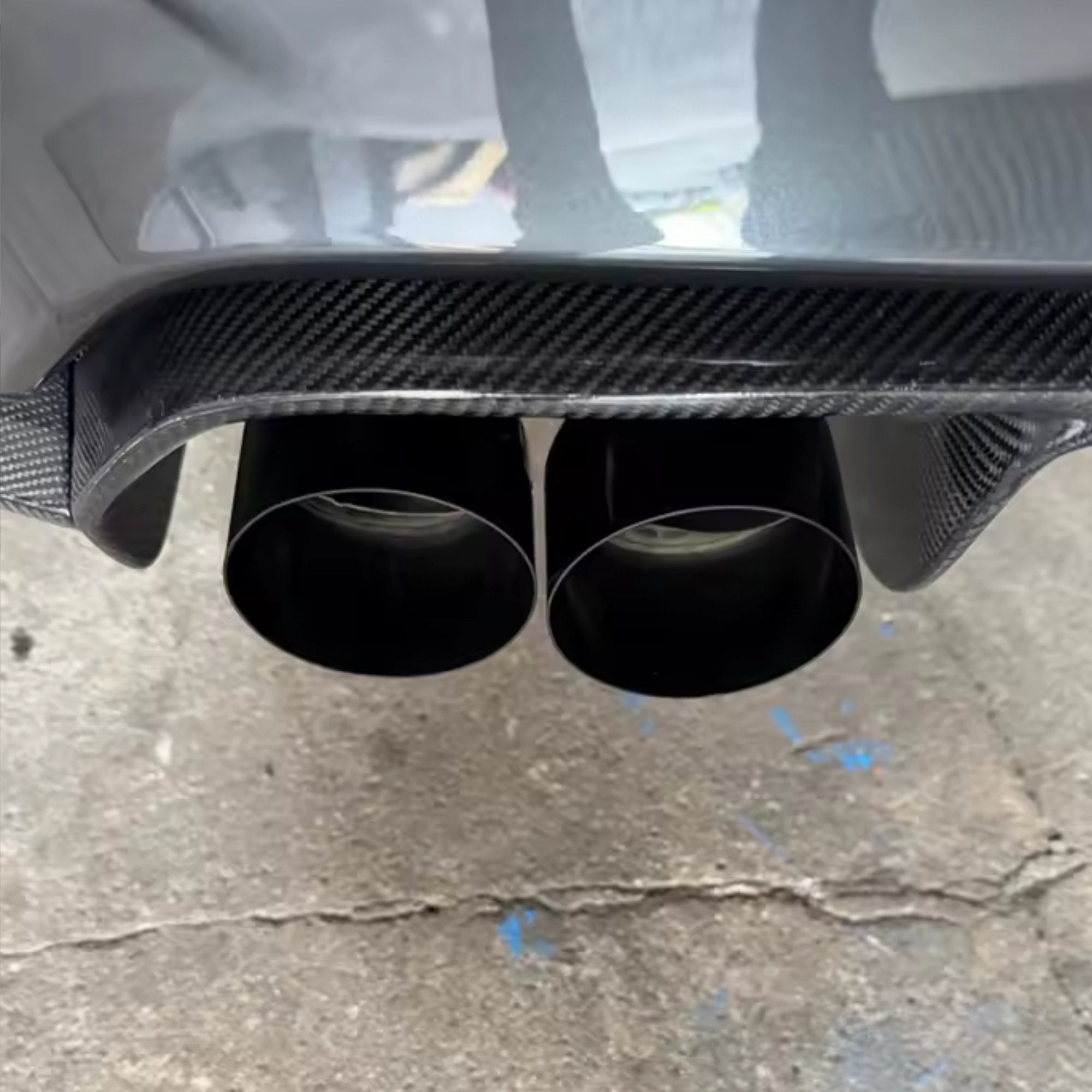 4x Multicoloured Oversized Stainless Steel Exhaust Tips for BMW M2 M3 M4 M5 F87 F80 F82 F10 M6 F06/F12/F13 70MM