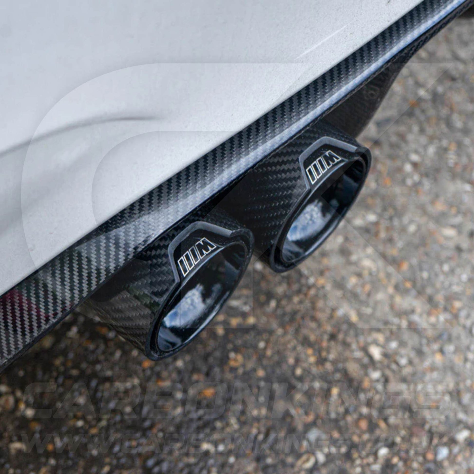 BMW M Performance Carbon Fibre Black Exhaust Tips M2 M3 M4 M5 F80 F82 F83 F87 F10 M5