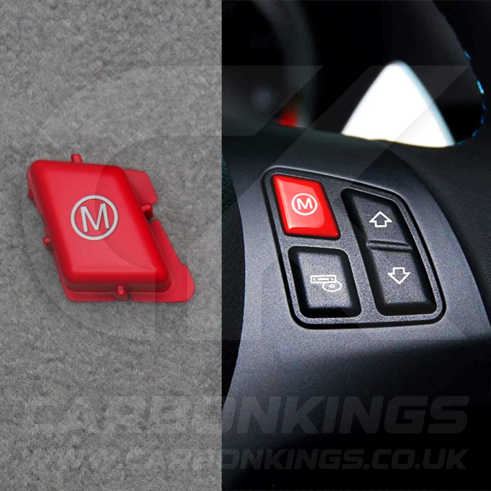 BMW Matte Red M Steering Wheel Mode Button for E90 E92 E93 M3 4.0 V8