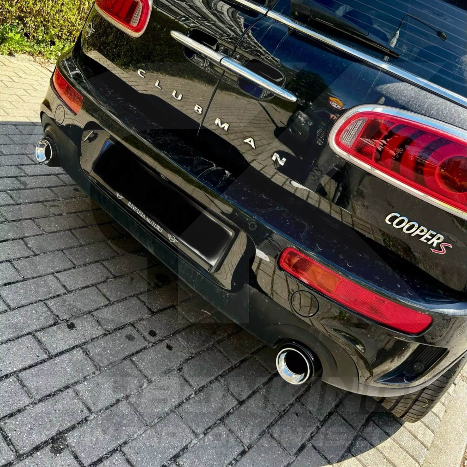 72mm Mini JCW Carbon Fibre / Silver Exhaust Tip R55 R56 R57 R58 R59 R60 R61 Cooper