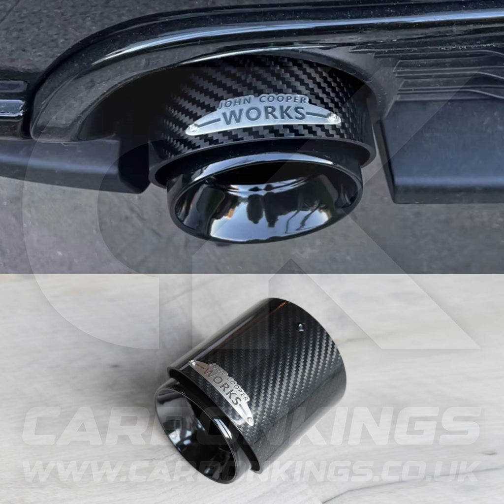 72mm Mini JCW Carbon Fibre / Black Exhaust Tip R55 R56 R57 R58 R59 R60 R61 Cooper