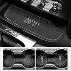 Alcantara Cup Holder Storage Covers for Ford Mustang GT S550 Mach 1 V8 GT350 - Interior Styling | Carbon Kings