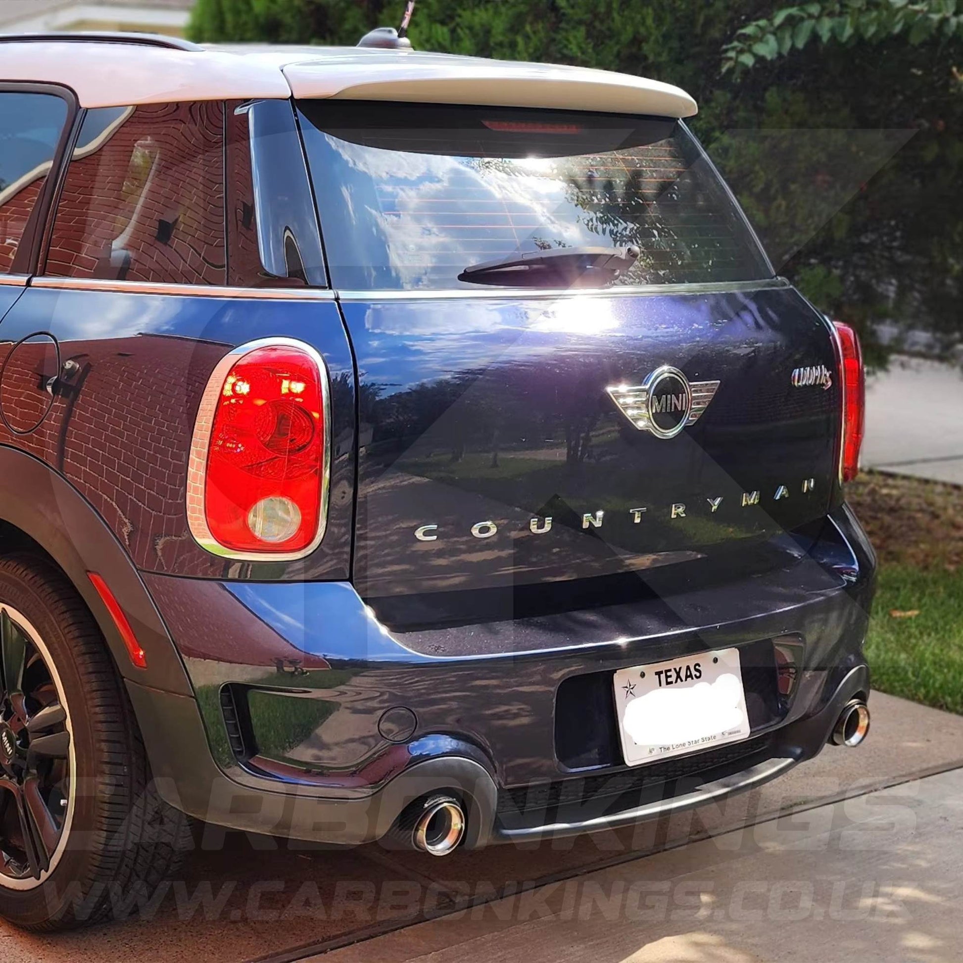 72mm Mini JCW Carbon Fibre / Silver Exhaust Tip R55 R56 R57 R58 R59 R60 R61 Cooper
