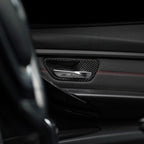 Carbon Fibre Style Interior Door Handle Trims BMW F80 M3 F82 M4 F83 F30 F32 3 4 - Interior Styling | Carbon Kings