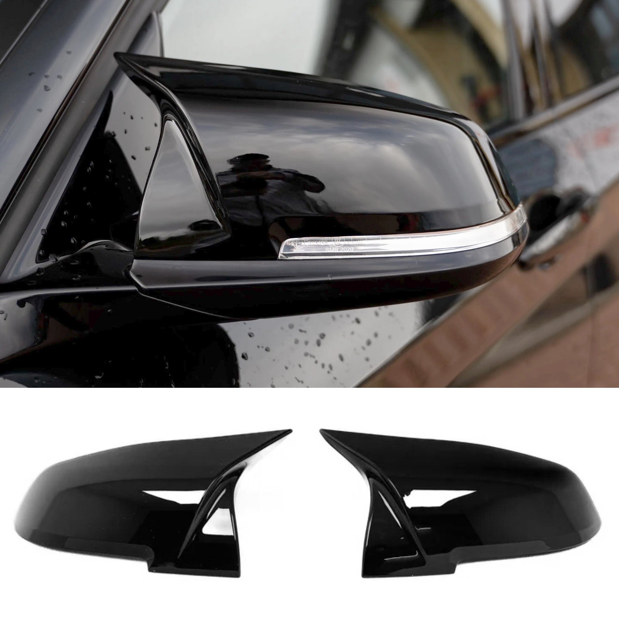 Gloss Black Mirror Covers for BMW 1 2 3 4 Series F20 F22 F30 F32 i3 i3S