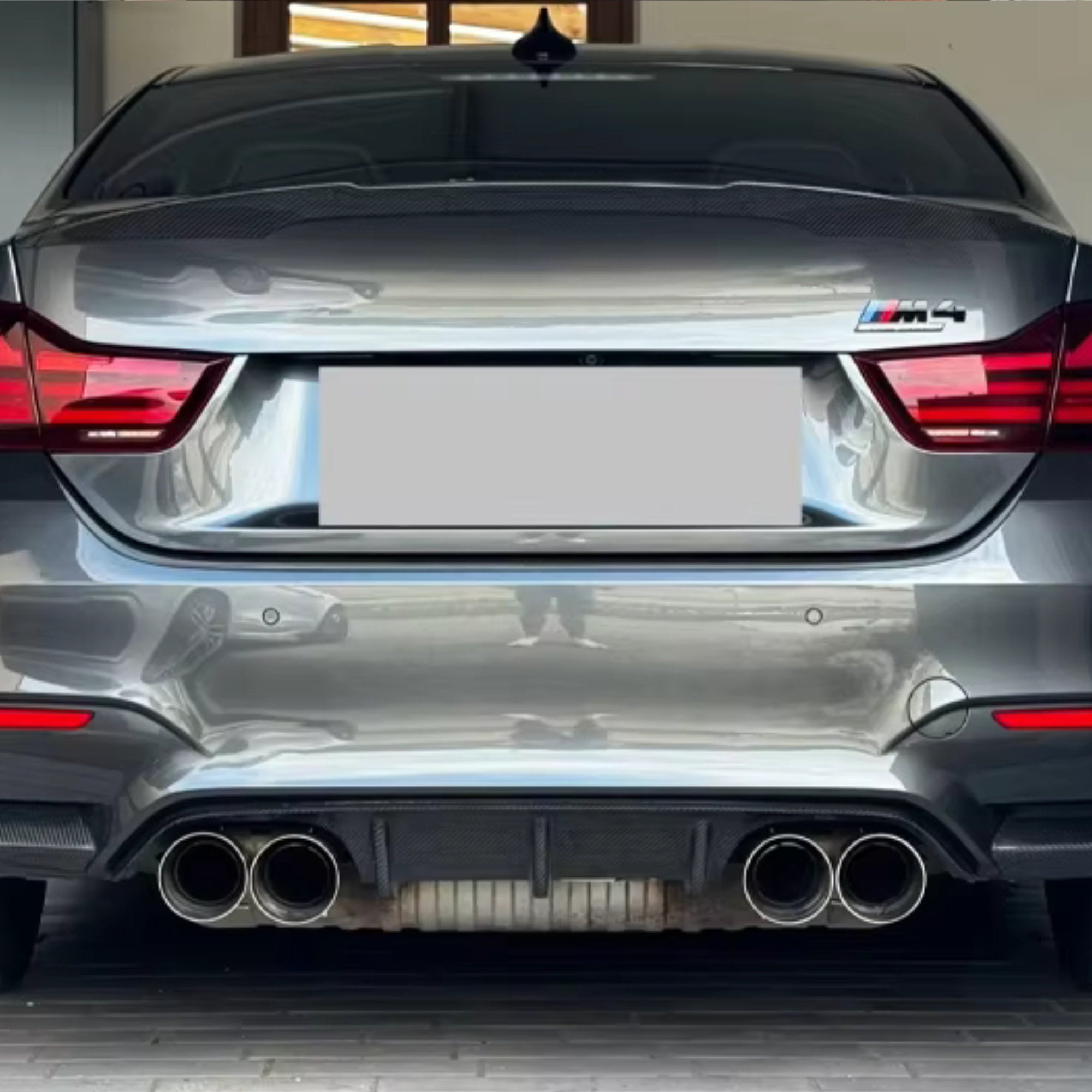 4x Multicoloured Oversized Stainless Steel Exhaust Tips for BMW M2 M3 M4 M5 F87 F80 F82 F10 M6 F06/F12/F13 70MM