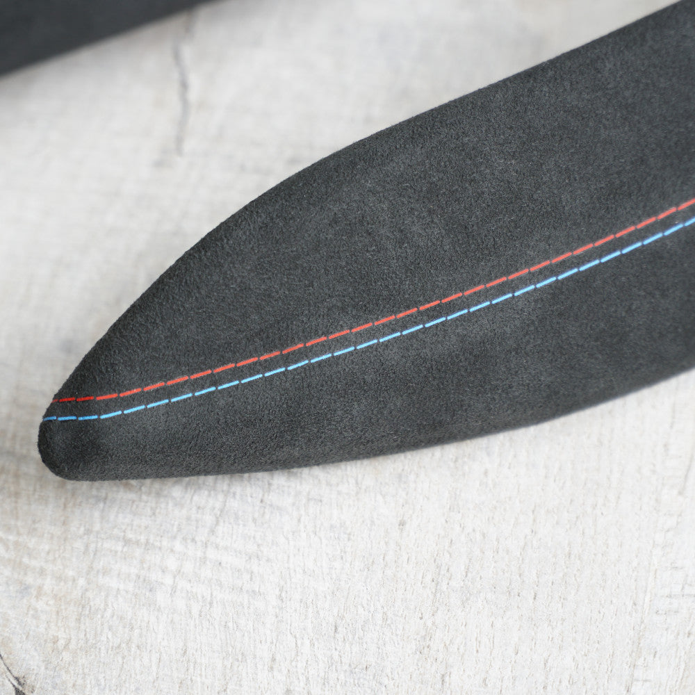 Alcantara Door Handle Covers Printed Red Blue Stitching BMW 3 4 Series F30 F31 F34 F32 F33 F36