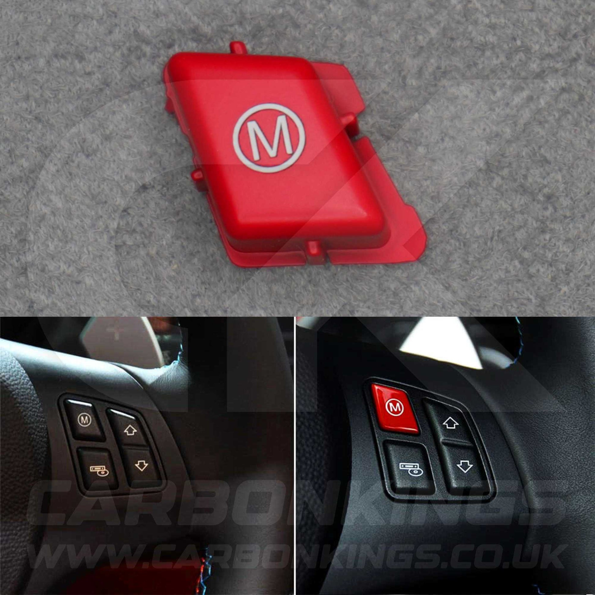 BMW Matte Red M Steering Wheel Mode Button for E90 E92 E93 M3 4.0 V8