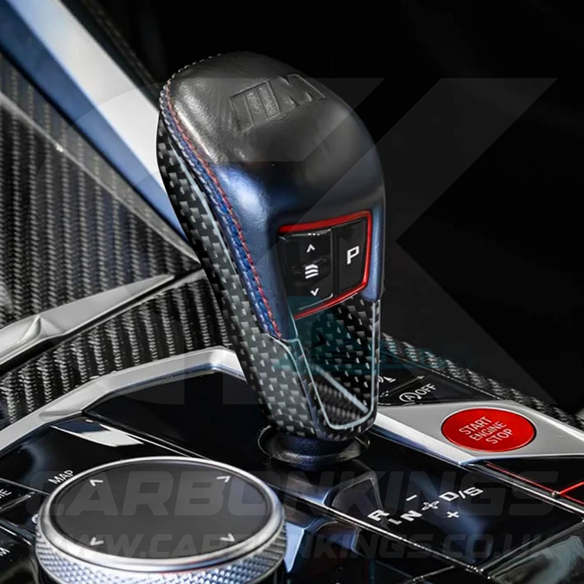Genuine Carbon Fibre Gear Knob Cover Trim for BMW G80 M3 G82 M4 G87 M2