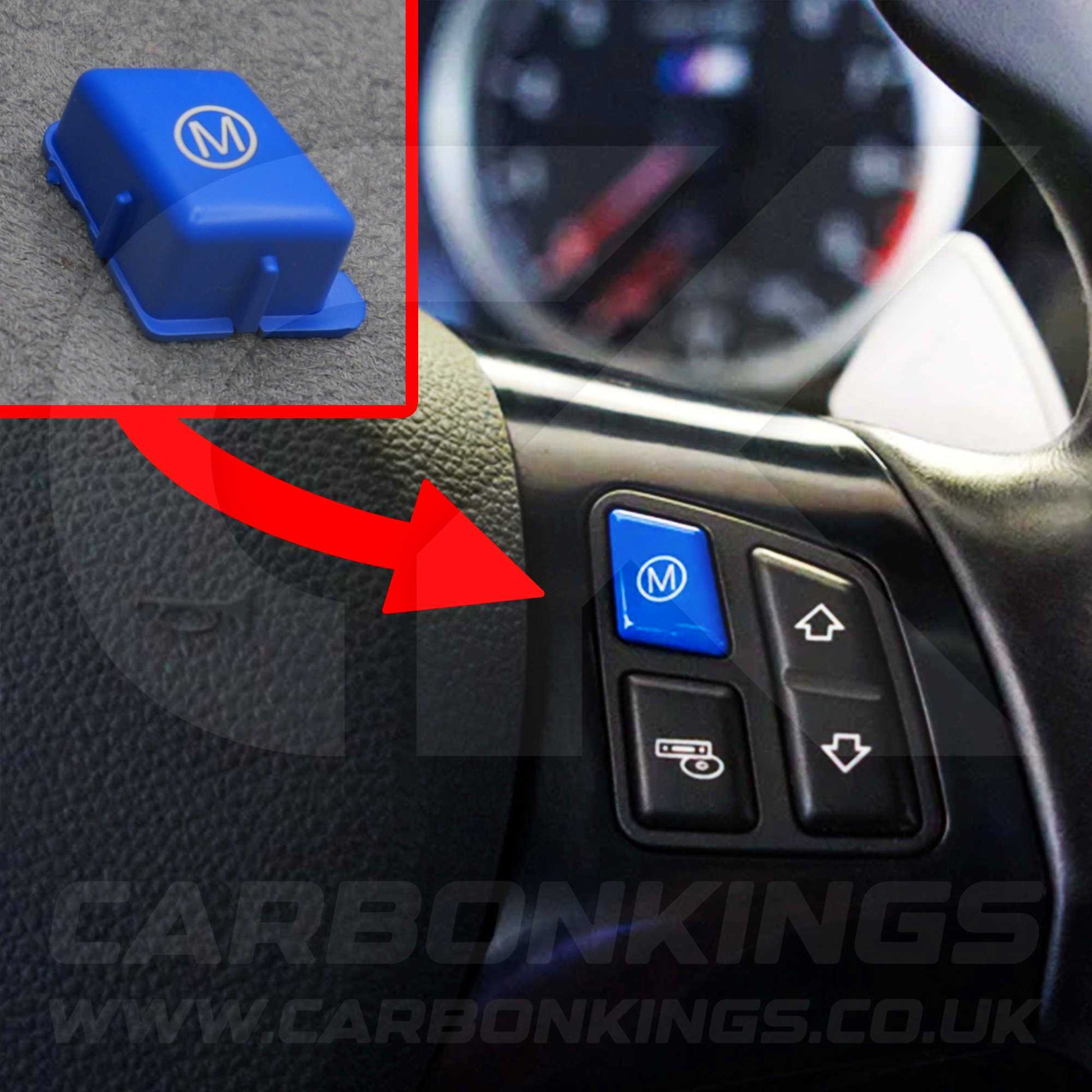 BMW Matte Blue M Mode Button Steering Wheel for E90 E92 E93 M3 4.0 V8