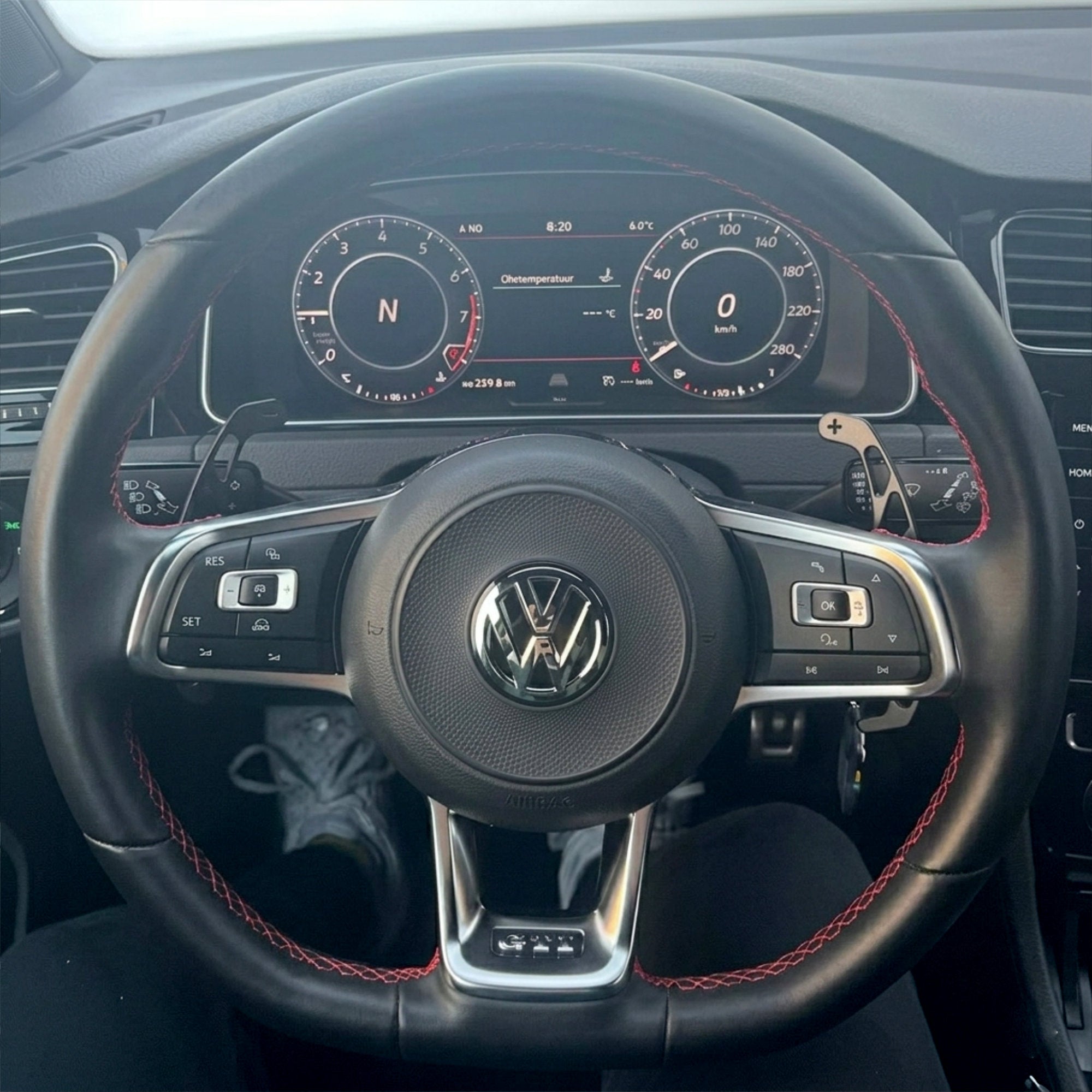 Black Alloy Extended Gear Shifter Paddles for Volkswagen VW Golf MK7 7.5 GTI GTD R TSI DSG