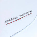 Silver Chrome Dual Motor Rear Boot Badge Letters for Tesla Model S 3 X Y Performance