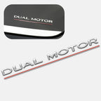 Silver Chrome Dual Motor Rear Boot Badge Letters for Tesla Model S 3 X Y Performance