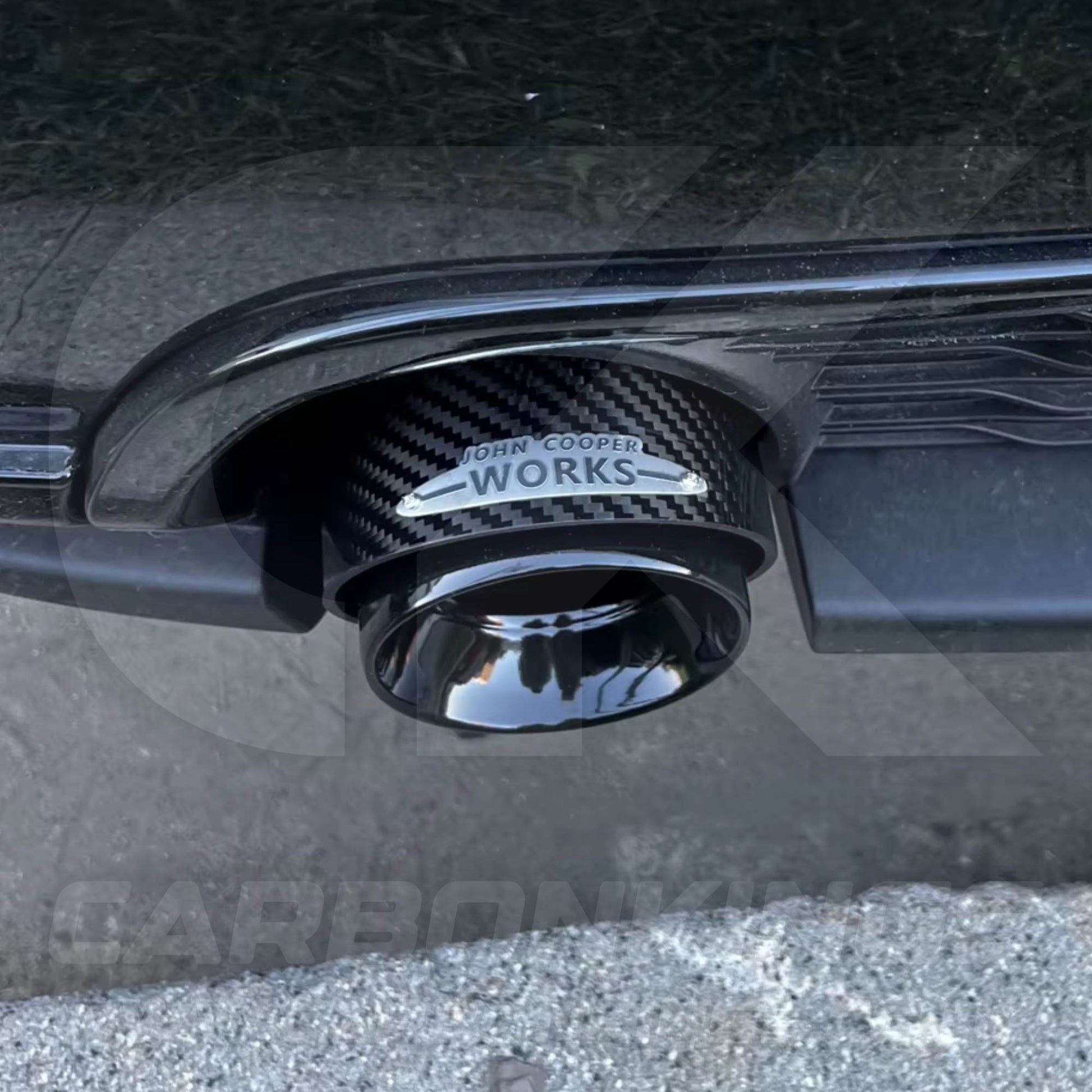 72mm Mini JCW Carbon Fibre / Black Exhaust Tip R55 R56 R57 R58 R59 R60 R61 Cooper