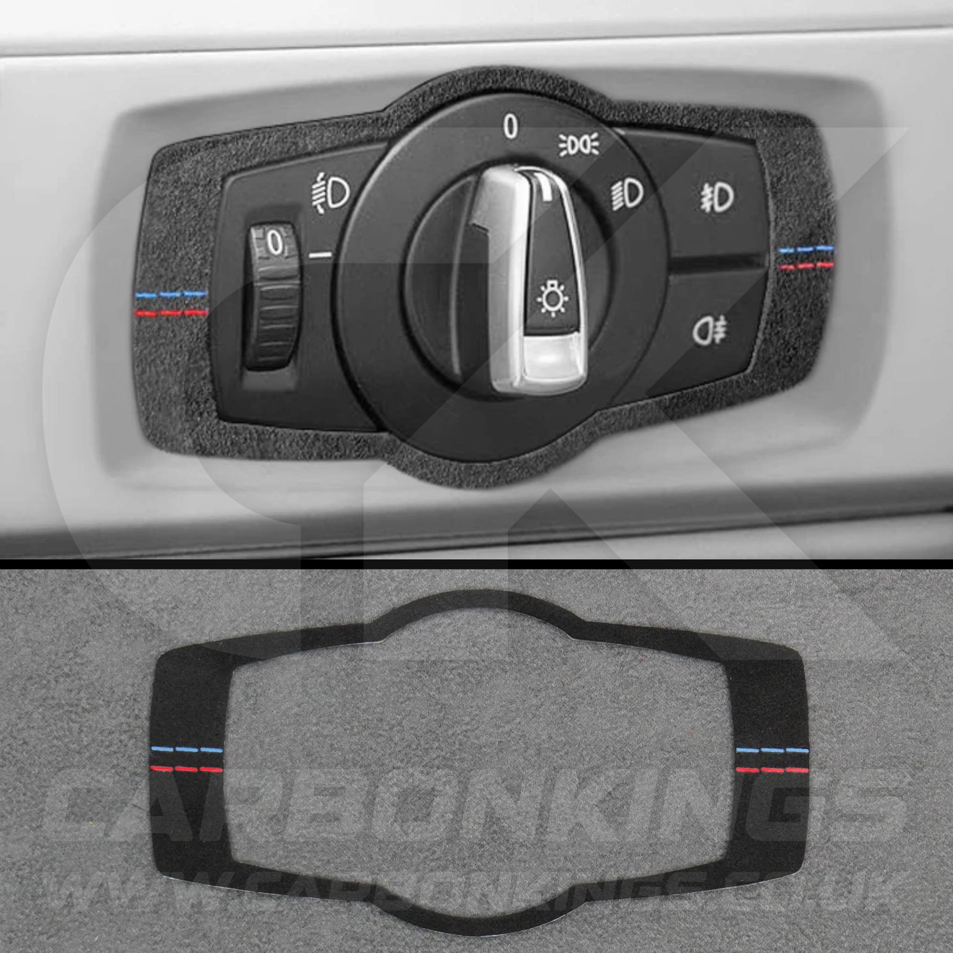 BMW Alcantara Stitched Headlight Switch Trim M3 3 Series E90 E91 E92 E93 4.0 V8