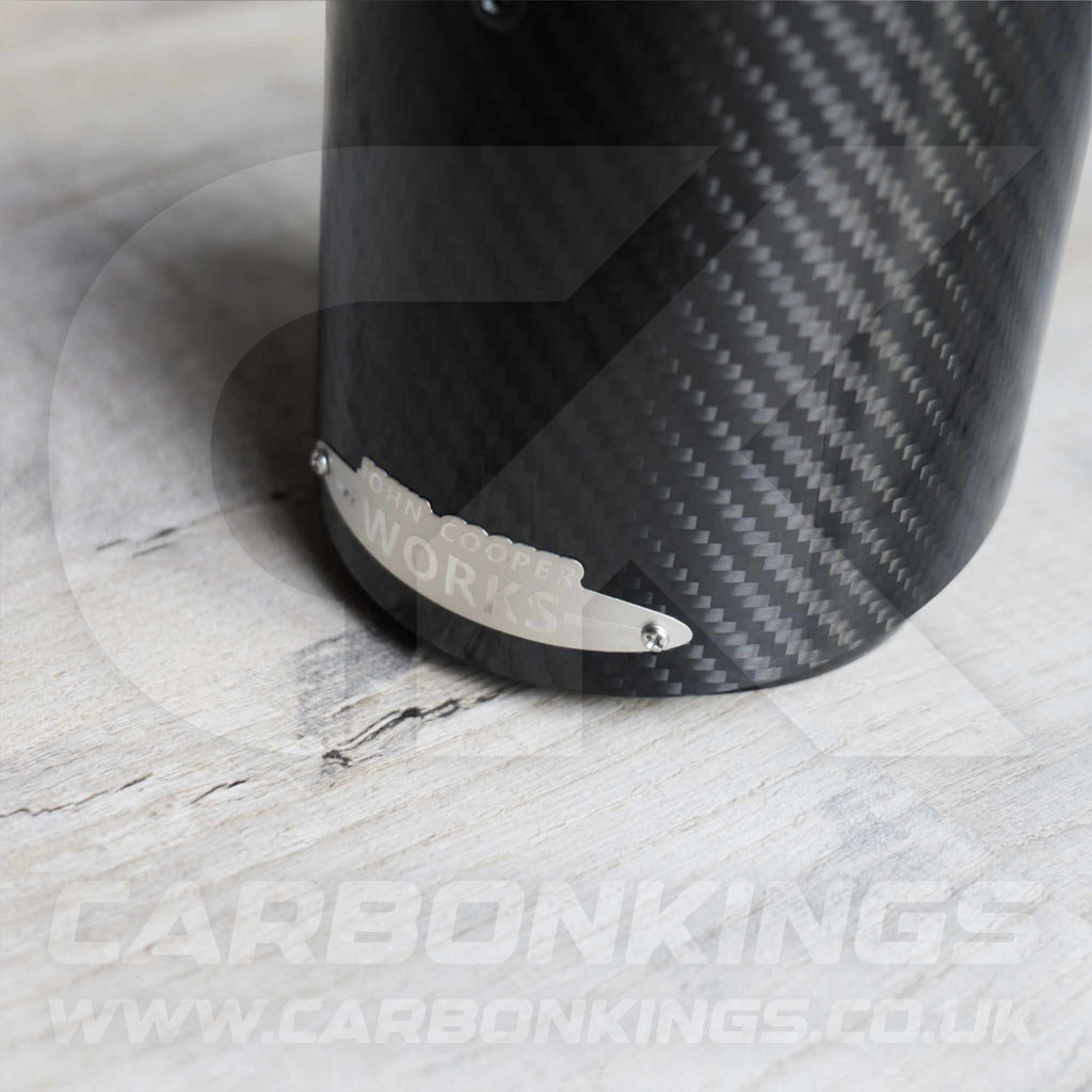 72mm Mini JCW Carbon Fibre / Black Exhaust Tip R55 R56 R57 R58 R59 R60 R61 Cooper