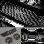 Carbon Fibre Style Cup Holder Storage Covers for Ford Mustang GT S550 Mach 1 V8 GT350