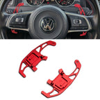 Red Alloy Extended Gear Shifter Paddles for Volkswagen VW Golf MK7 7.5 GTI GTD R TSI DSG