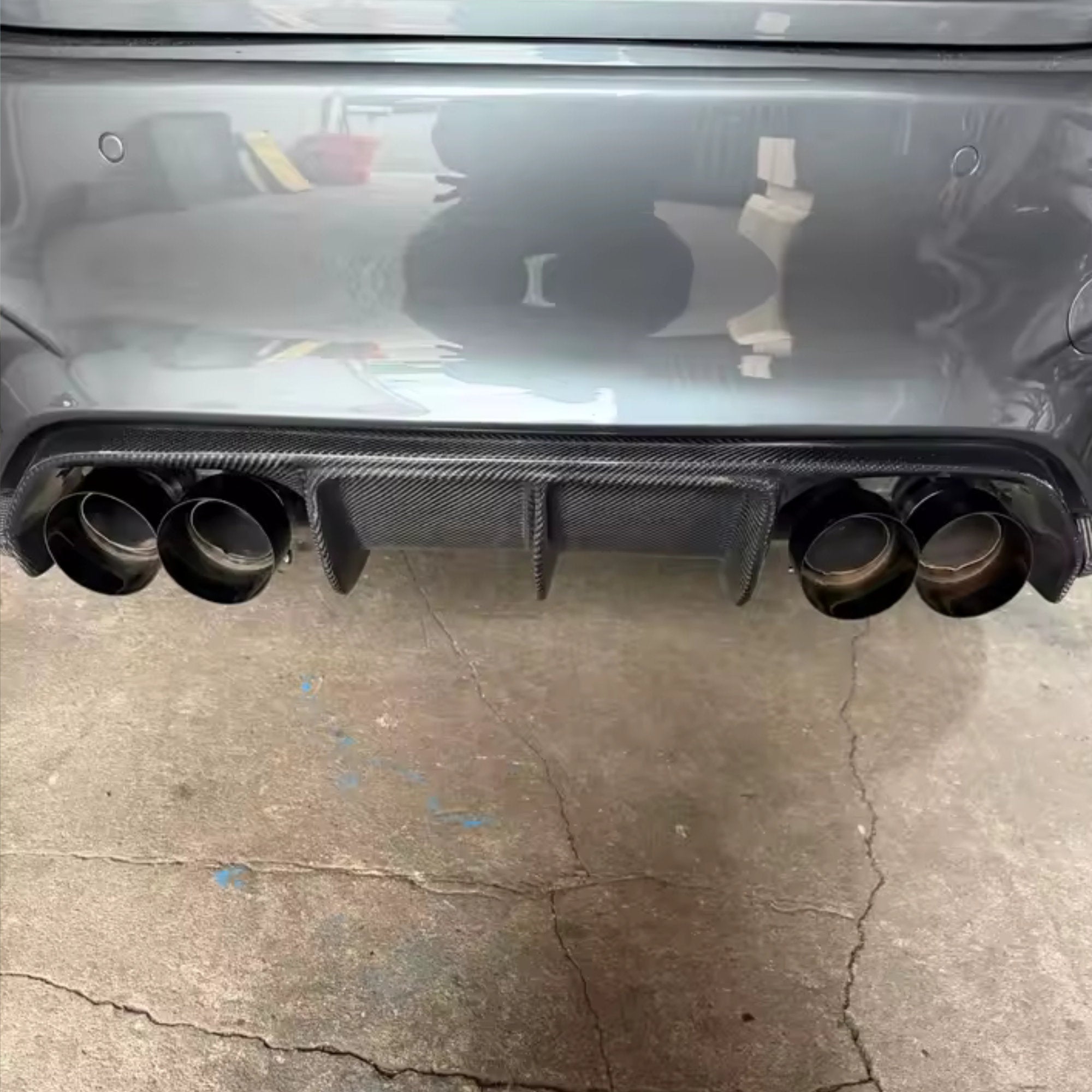 4x Chrome Silver Oversized Stainless Steel Exhaust Tips for BMW G87 M2 G80 G81 M3 G82 G83 M4