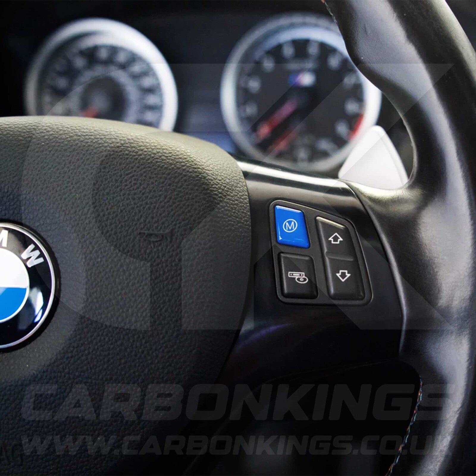 Blue M Mode Button Steering Wheel BMW E90 E92 E93 M3 4.0 V8 Coupe Convertible