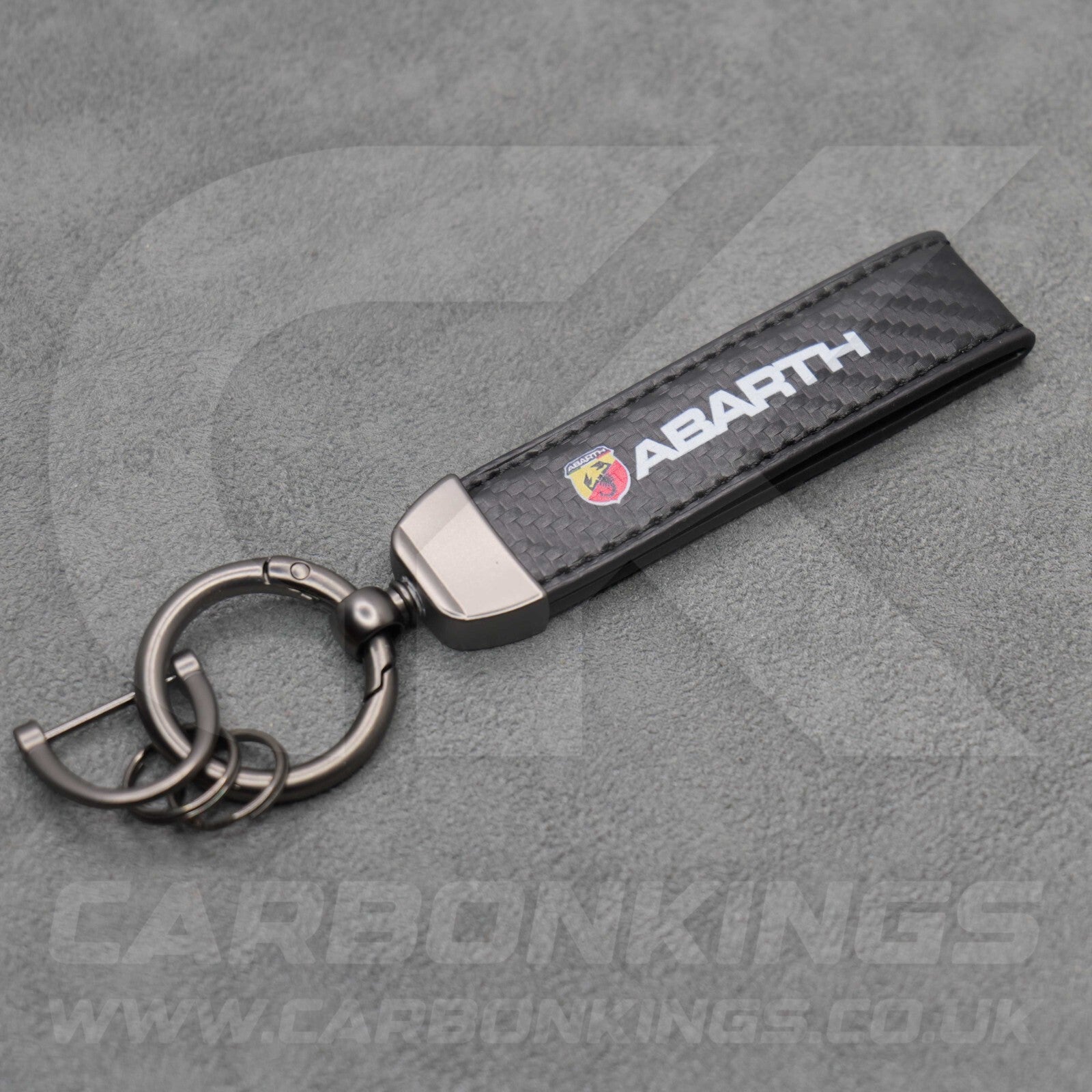 Fiat Abarth Carbon Fibre Key Ring Chain Premium & Durable 500 595 695 Punto