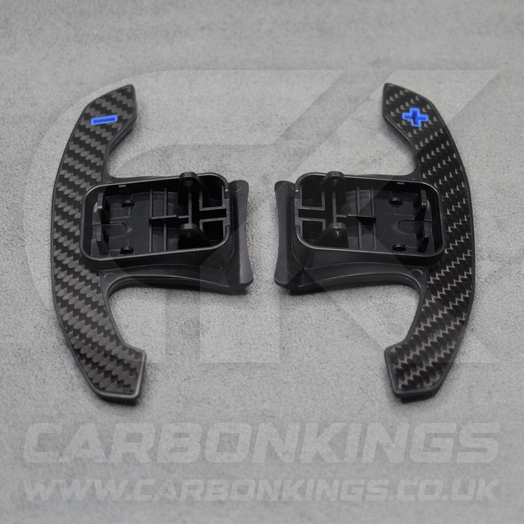 Toyota GR Supra Carbon Fibre & Blue Gear Shifter Paddles J29/DB A90/A9 - 2019 +