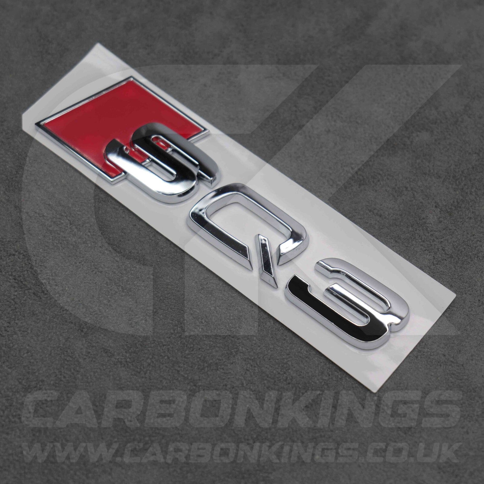 122 x 31mm Audi SQ3 Chrome / Silver Boot Rear Badge Letters Logo Emblem S 8U F3