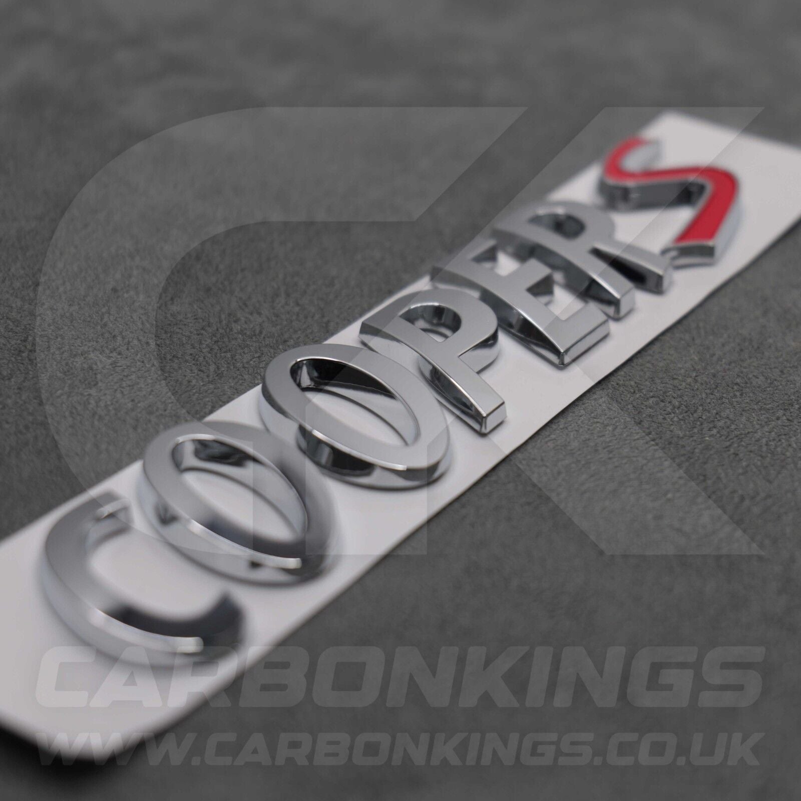 Mini Cooper S Silver Boot Badge Letters R53 R56 F56 R55 R52 R57 R58 R59 R60 F55