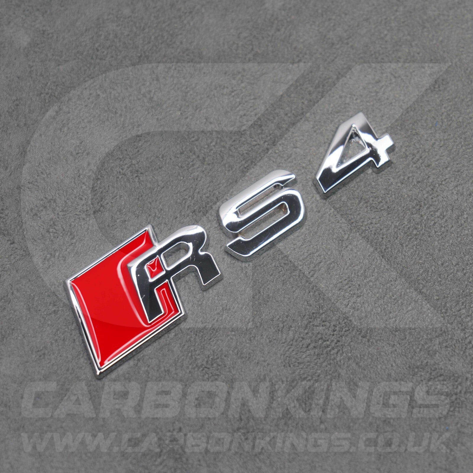 Audi RS4 Silver Chrome Boot Rear Badge Letters Logo Emblem S 4A 8D 8E 8H 8W