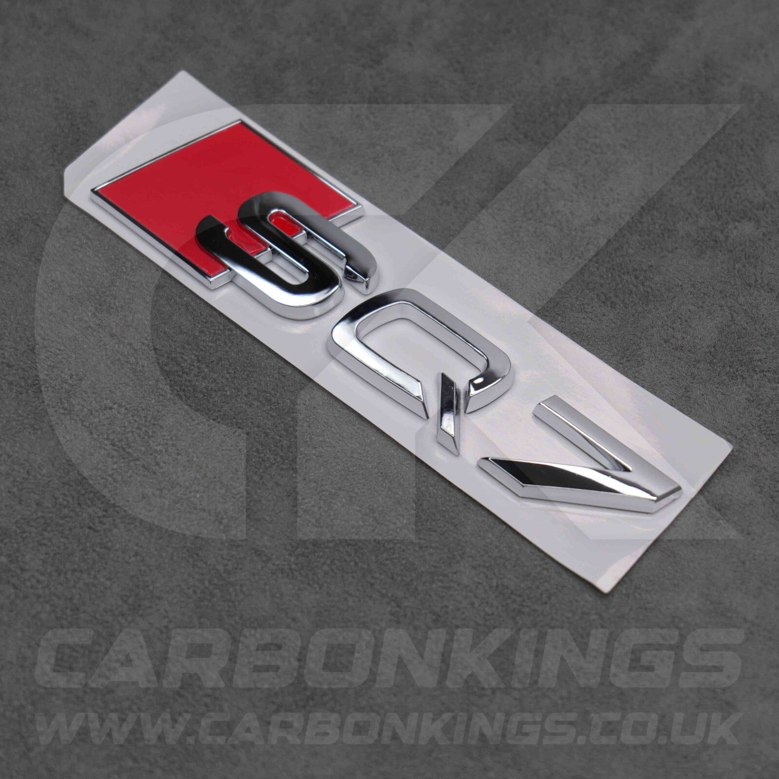 122 x 31mm Audi SQ7 Chrome / Silver Boot Rear Badge Letters Emblem S 4L 4M