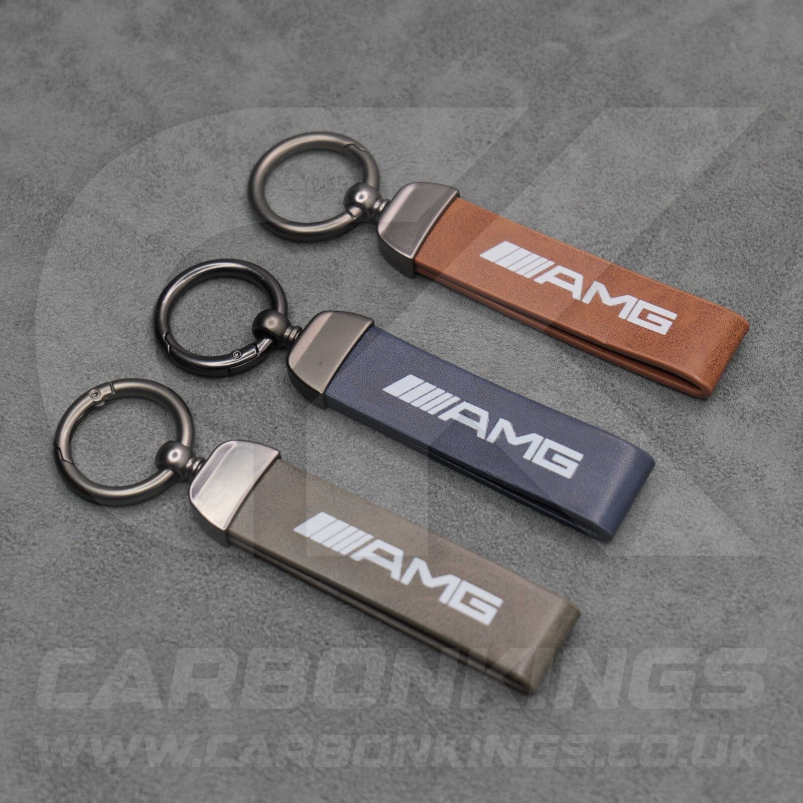 Mercedes AMG Leather Key Chain Ring Car Keys A35 A45 C43 C63 E53 E63 S63 A C E S