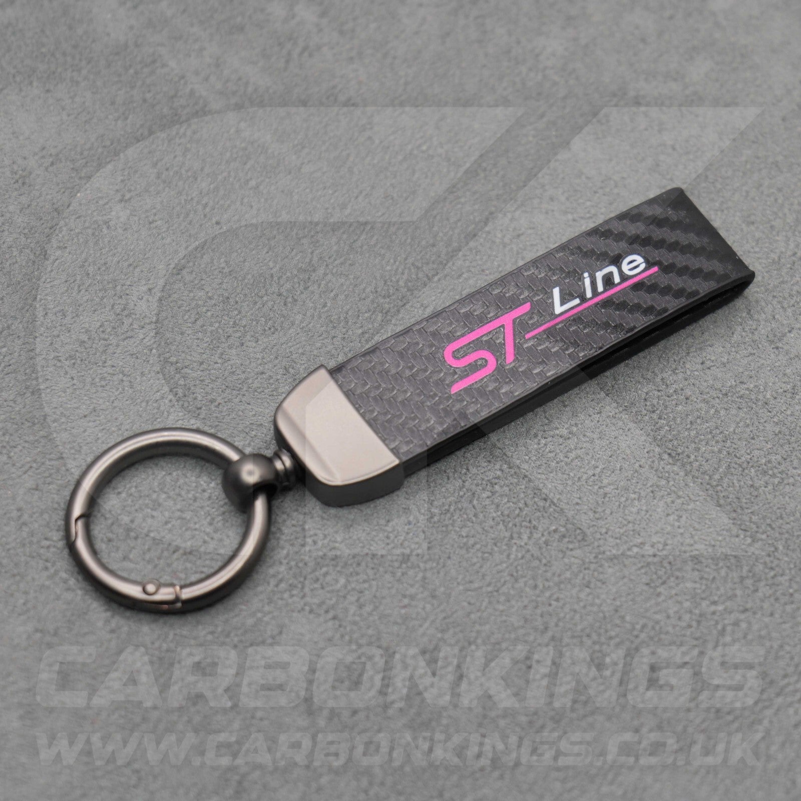 Ford ST Line Carbon Fibre Car Key Ring Chain Focus Fiesta Puma Premium & Durable