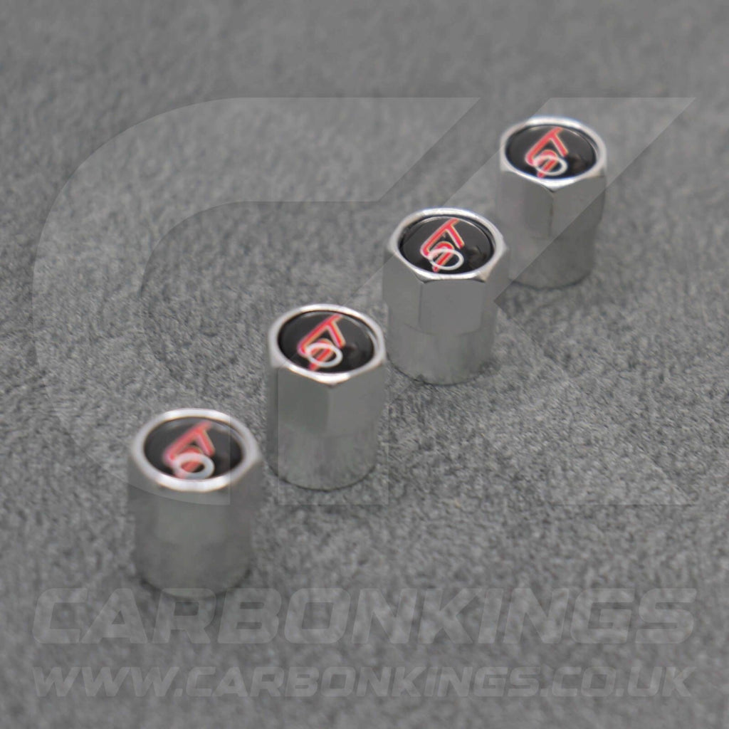 Ford ST Sport Silver Anodised Wheel Valve Dust Caps Set Fiesta Focus Edge Puma