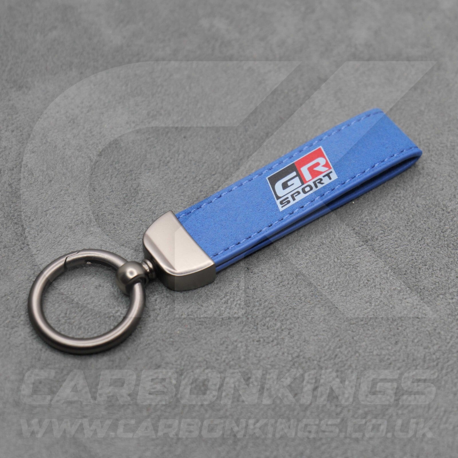 Toyota GR Gazoo Racing Suede Key Ring Chain Yaris Supra Corolla Premium Stitched