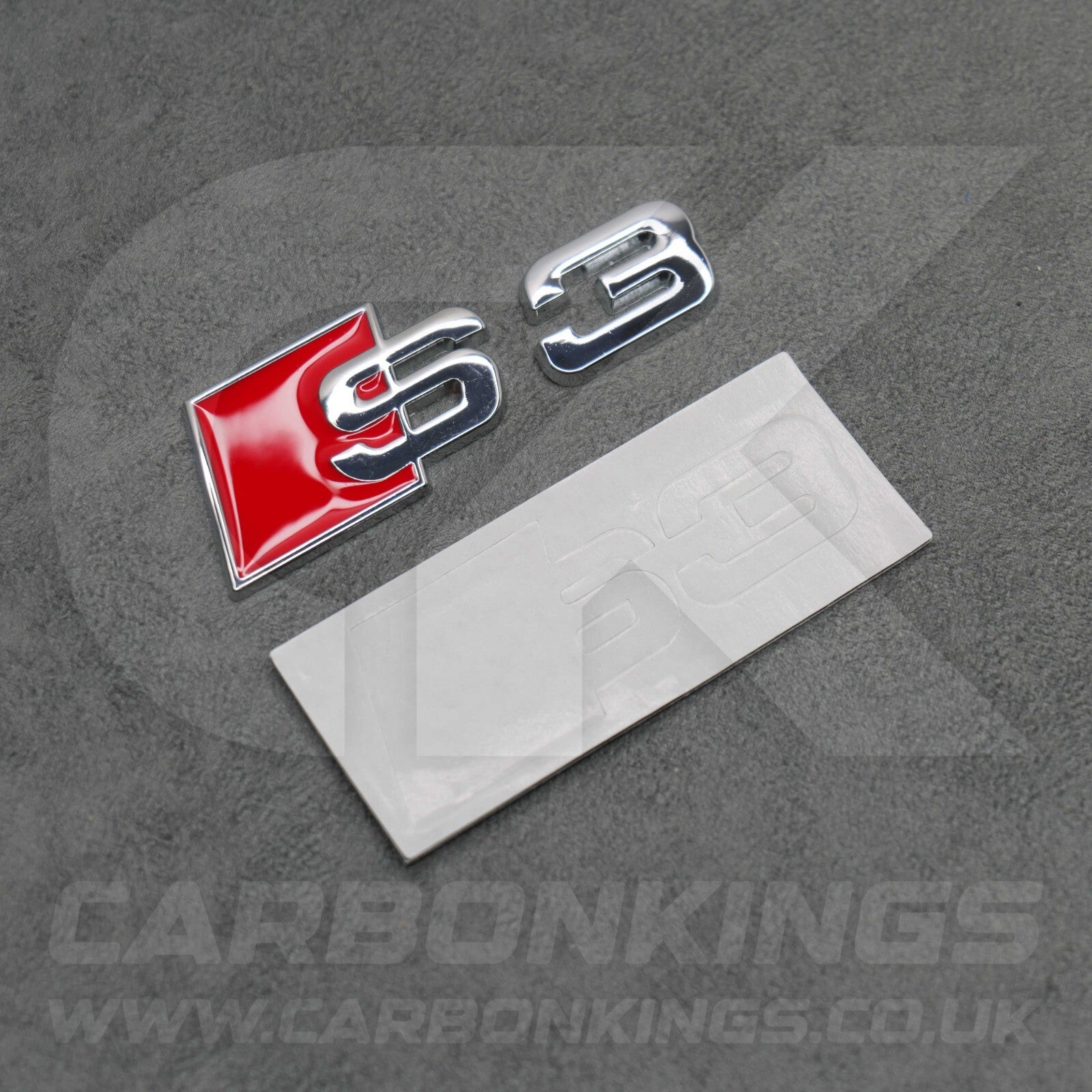 Audi S3 Silver Chrome Boot Rear Badge Letters Logo Emblem S 8L 8P 8V 8Y