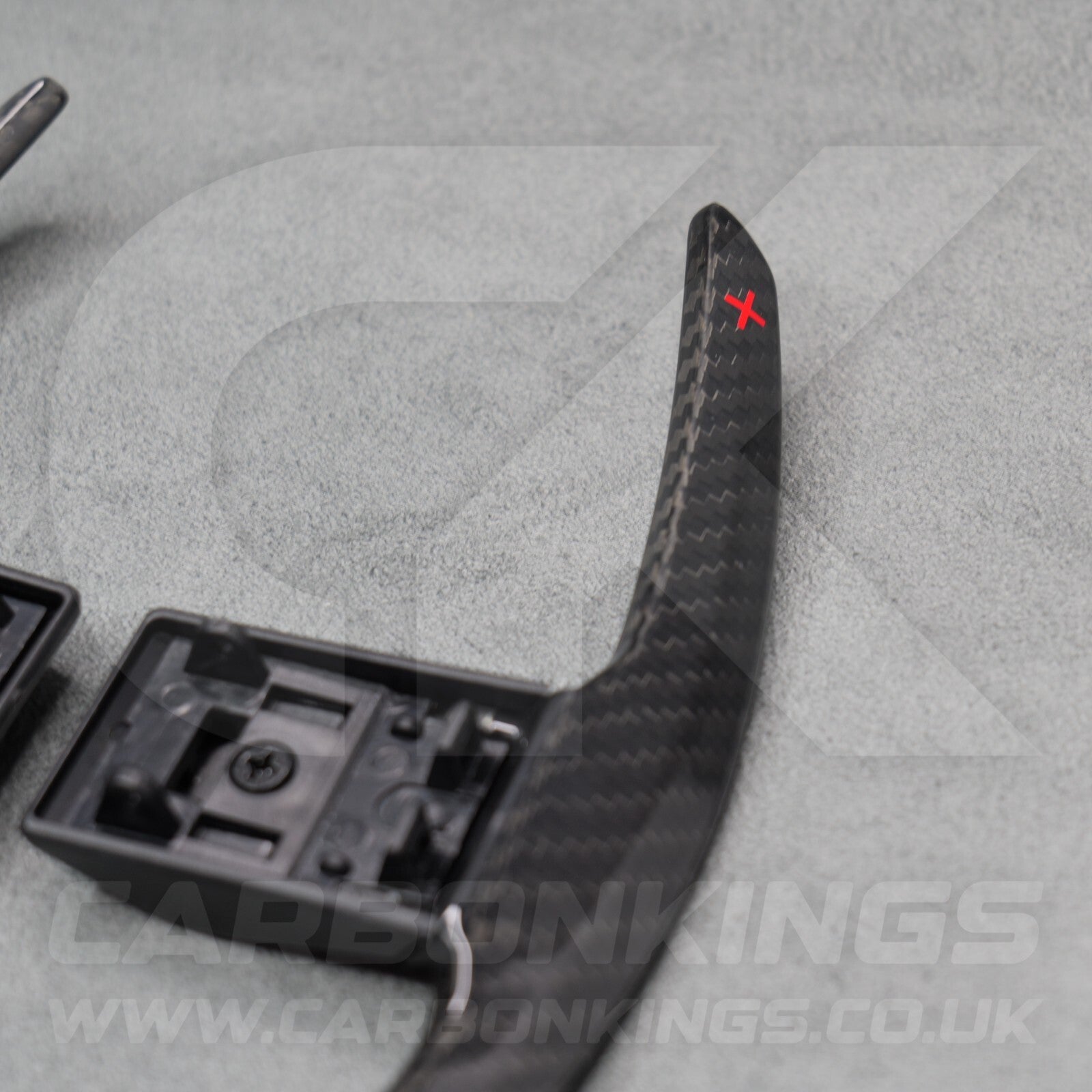 Carbon Fibre & Red +/- Gear Paddle Shifters for BMW F80 M3 F82 F83 M4 F87 M2 F30