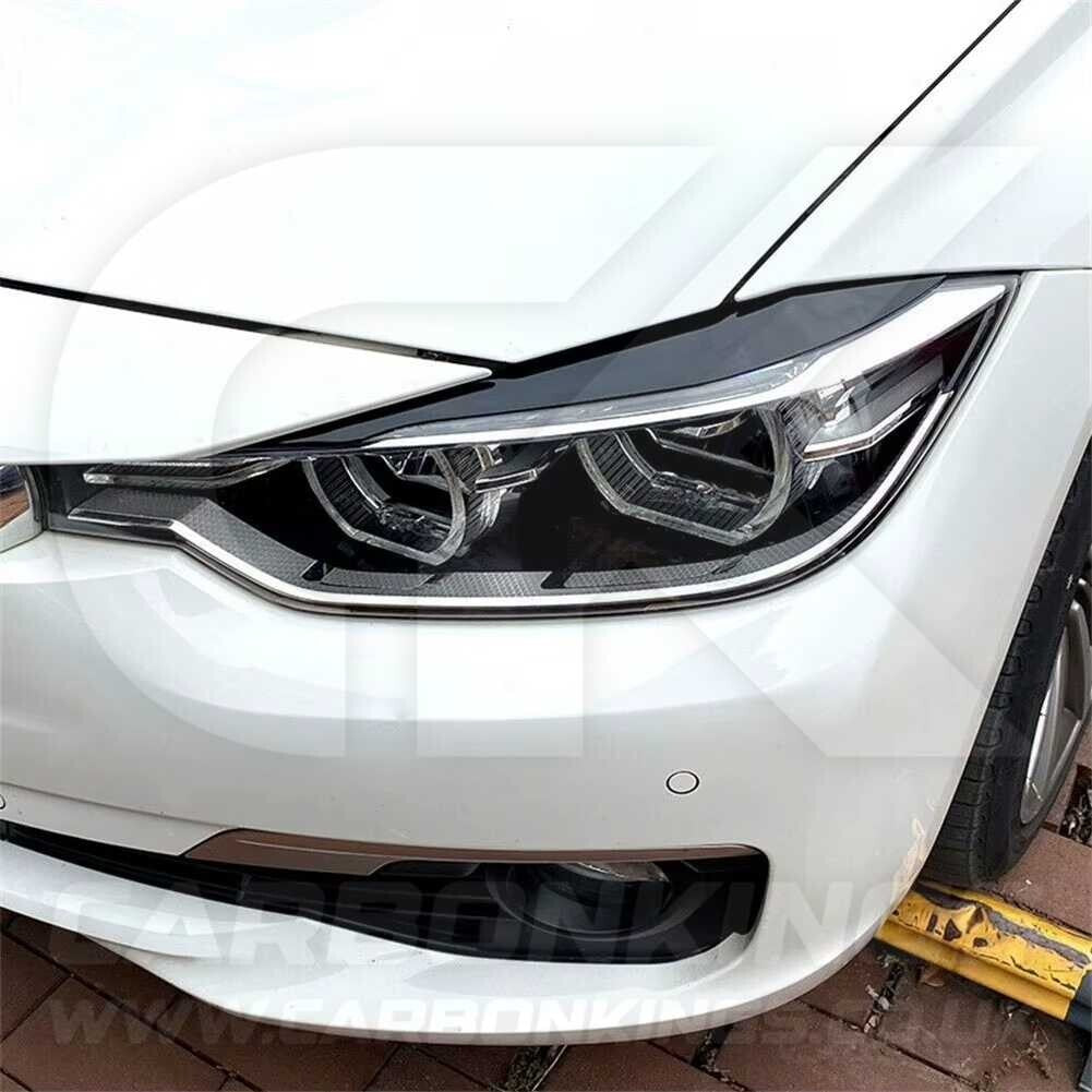 BMW Gloss Black Headlight Eyebrow Trims for 3 Series F30 & F35 2013 - 2018