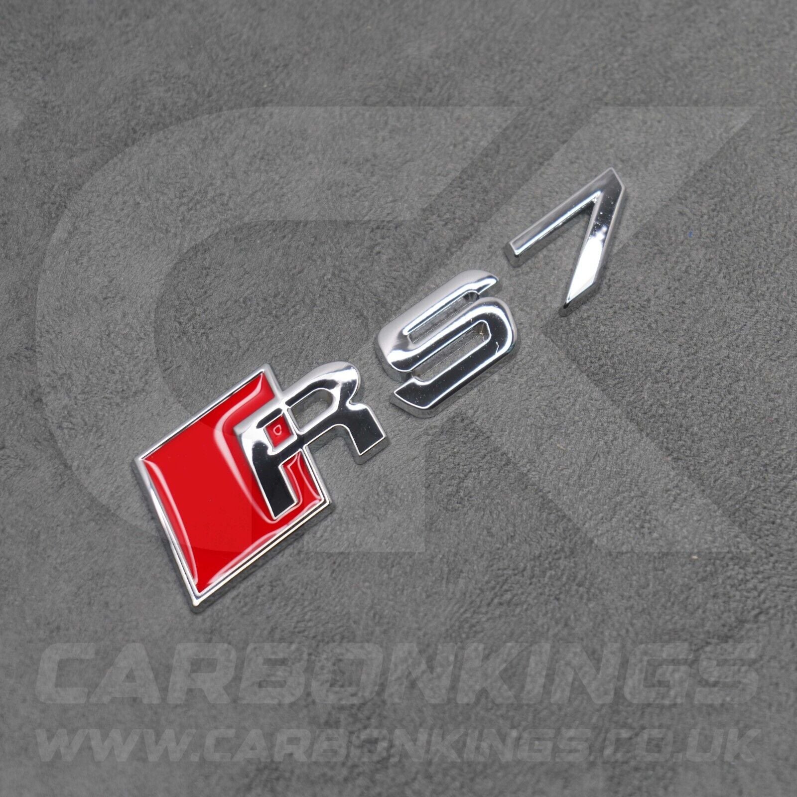 Audi RS7 Silver Chrome Boot Rear Badge Letters Logo Emblem S 4G8 4K8