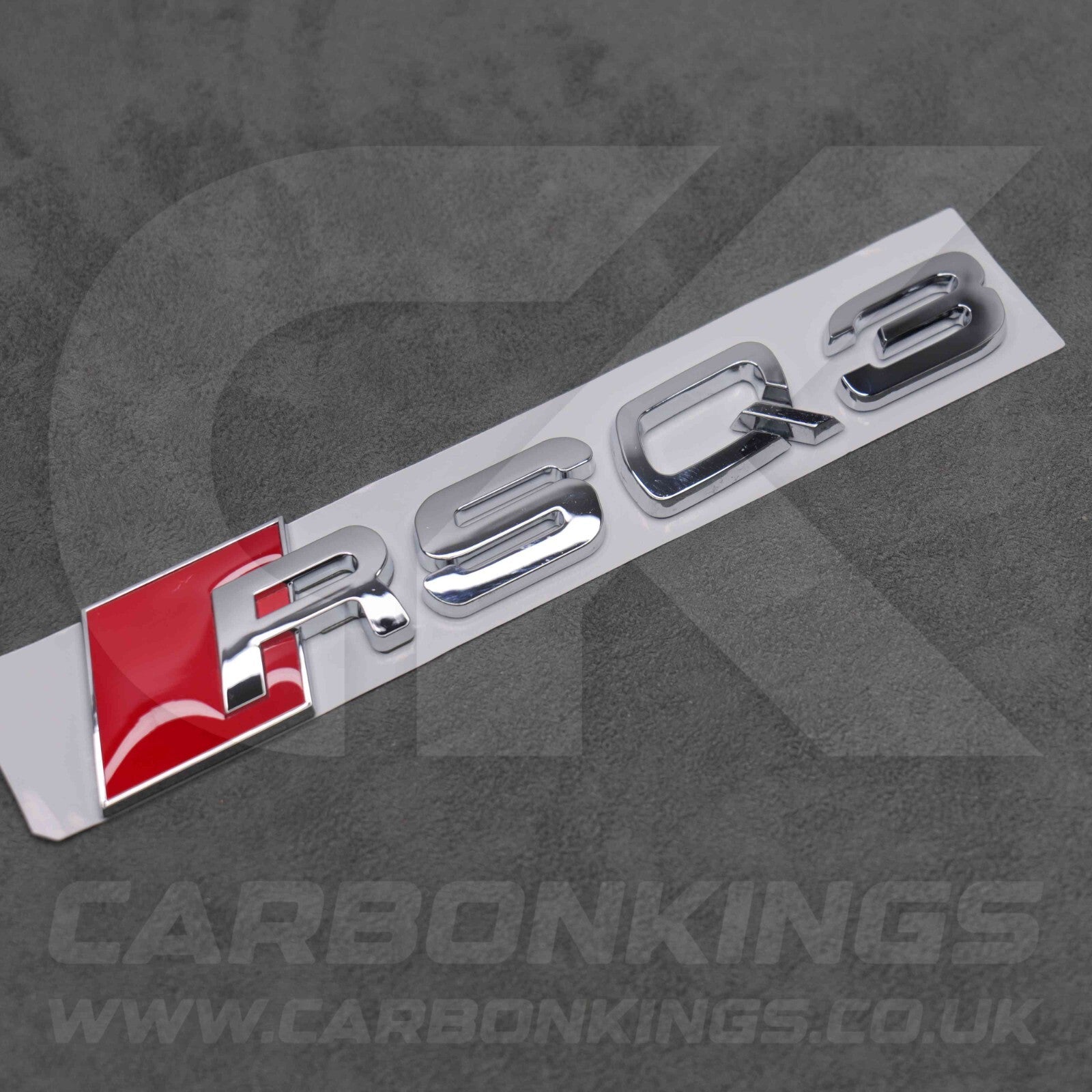 122 x 31mm Audi RSQ3 Chrome / Silver Boot Rear Badge Letters Logo Emblem S 8U F3