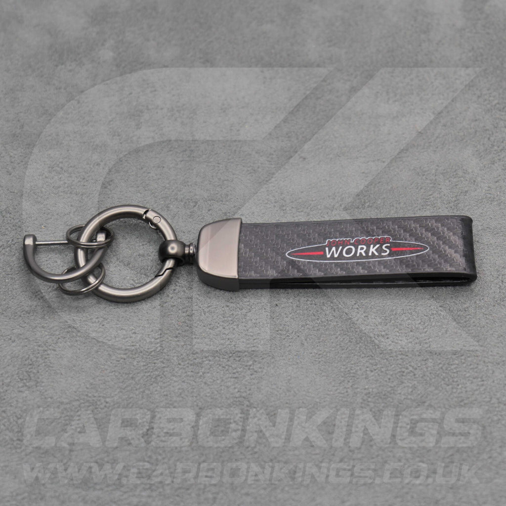 Mini JCW Carbon Fibre Key Ring Chain John Cooper Works Premium & Durable