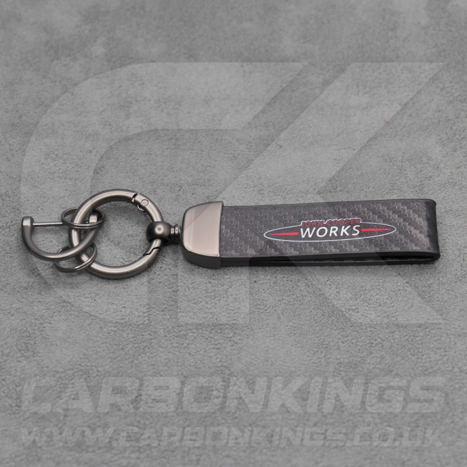 Mini JCW Carbon Fibre Key Ring Chain John Cooper Works Premium & Durable