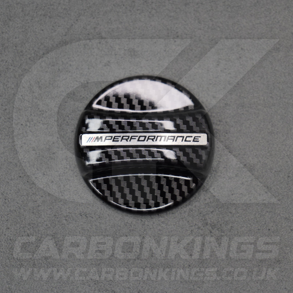 BMW Carbon Fibre Style M Performance Fuel Cap Filler Cover 1 2 3 4 5 6 Series