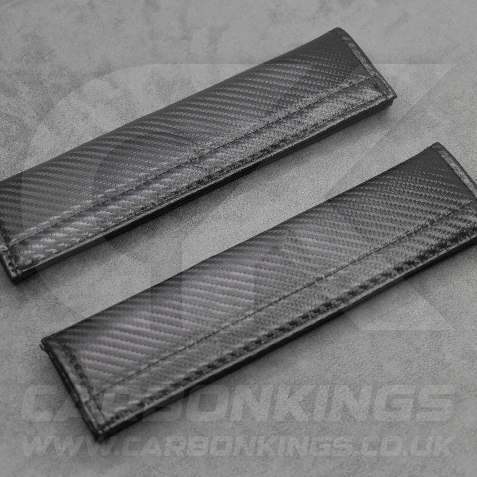Fiat Abarth Carbon Fibre Style Seatbelt Shoulder Cover Pad Protector Set 500 595